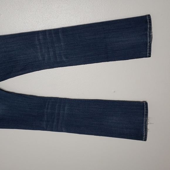 LA Idol White Lace Embellished Boot Cut Jeans Swarovski Crystals Luxury Summer - Picture 12 of 16